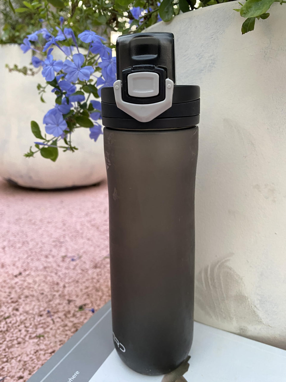Leak-Proof 20oz Sports Water Bottles with Flip Top - Black Tritan Plastic Bottle