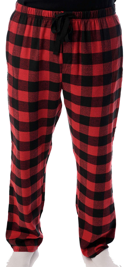 Comfortable plaid pajama pants for men's loungewear and relaxation purposes.