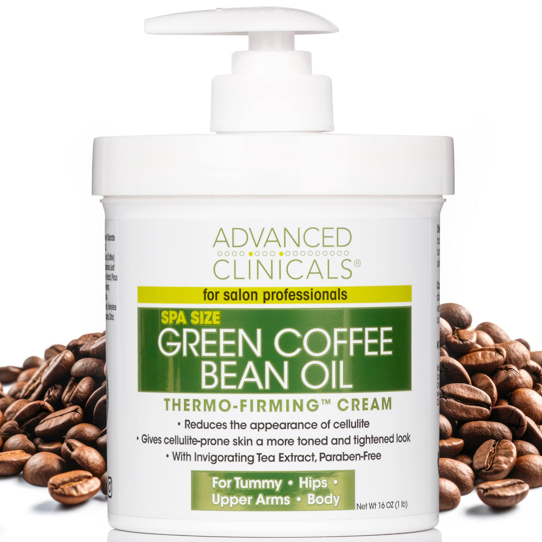 Advanced Clinicals Green Coffee Bean Thermo Firming Body Cream | Anti Cellulite Cream | Caffeine Body Lotion ...