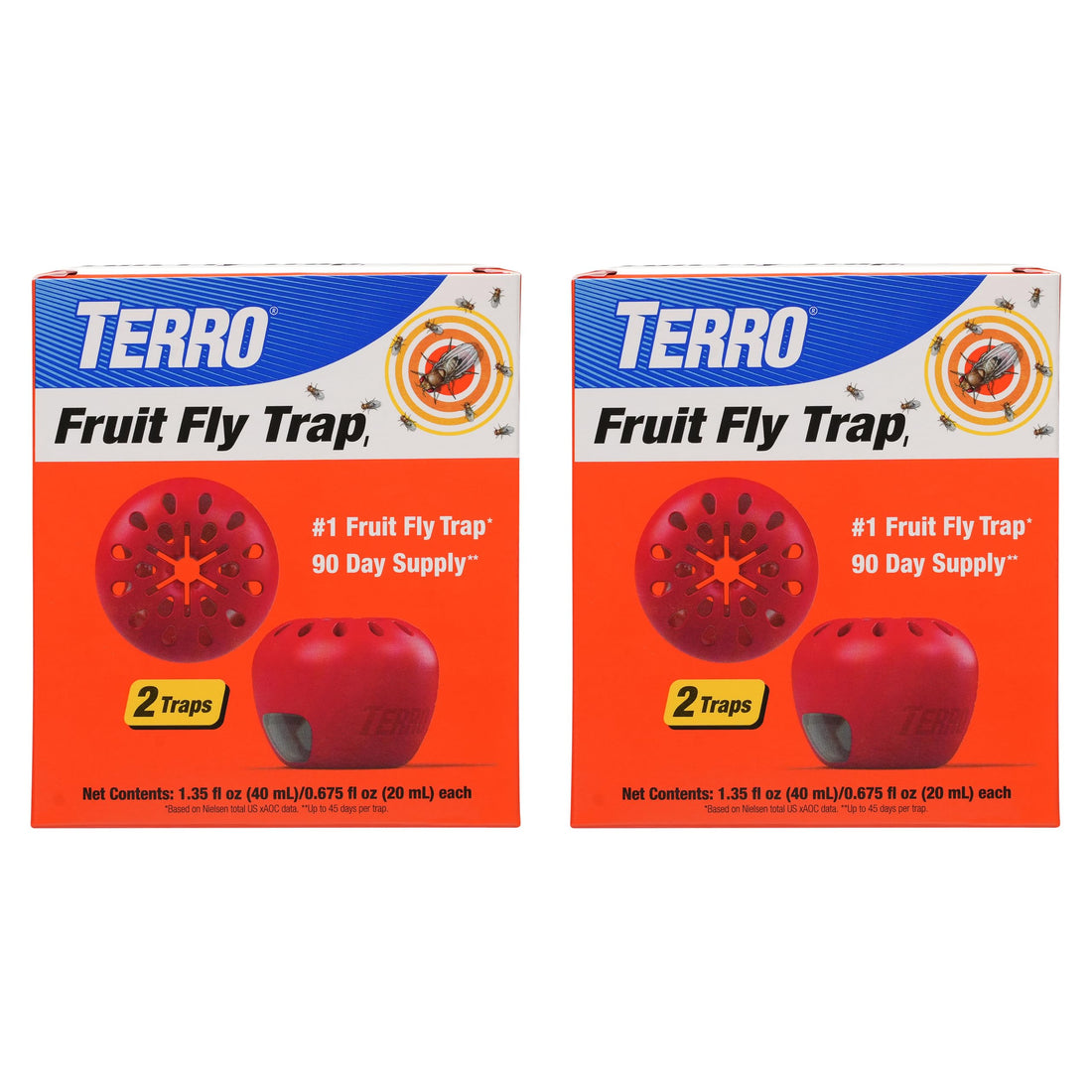 Multi-Pack Terro Fruit Fly Trap with Long-Lasting Attractant Supply