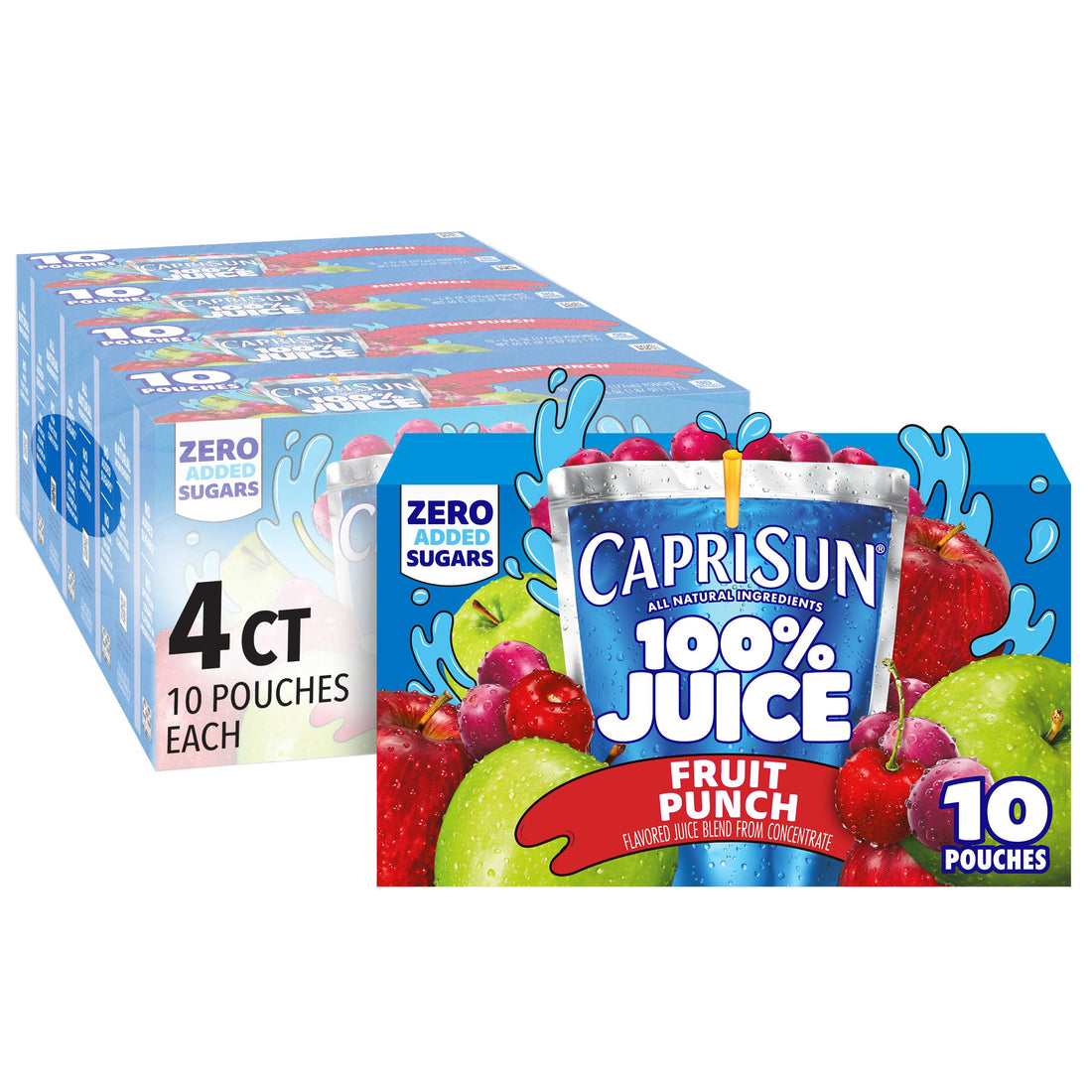 Capri Sun Fruit Punch Juice Boxes for Kids, 40 Count Pack.
