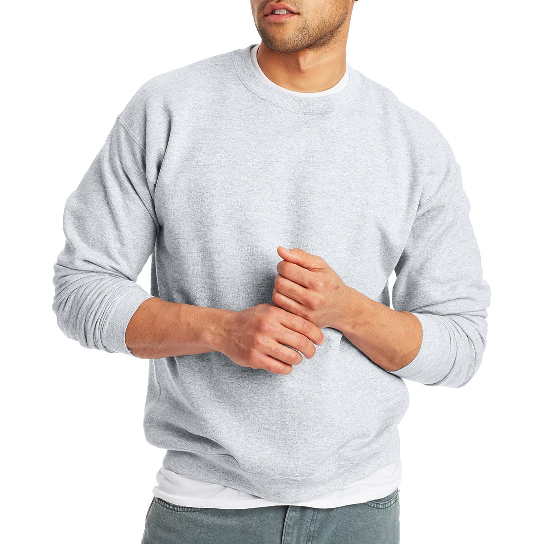 Hanes Men's Ecosmart Fleece Sweatshirt, Cotton-blend Pullover, Crewneck Sweatshirt for Men, 1 Or 2...