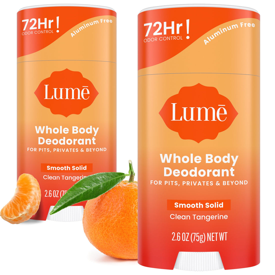 Natural, aluminum-free, and baking soda-free deodorant stick with 72 hour protection