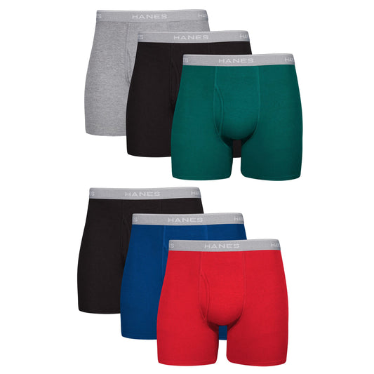 Soft and Breathable Cotton Boxer Briefs with ComfortFlex Waistband Multipack.