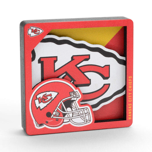 YouTheFan NFL Kansas City Chiefs 3D Logo Series Magnets.