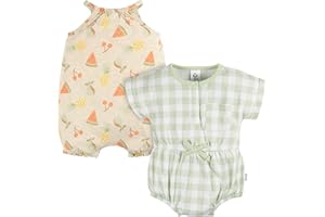 Pastel Paradise: Adorable Gerber Baby Romper Set for Little Princesses