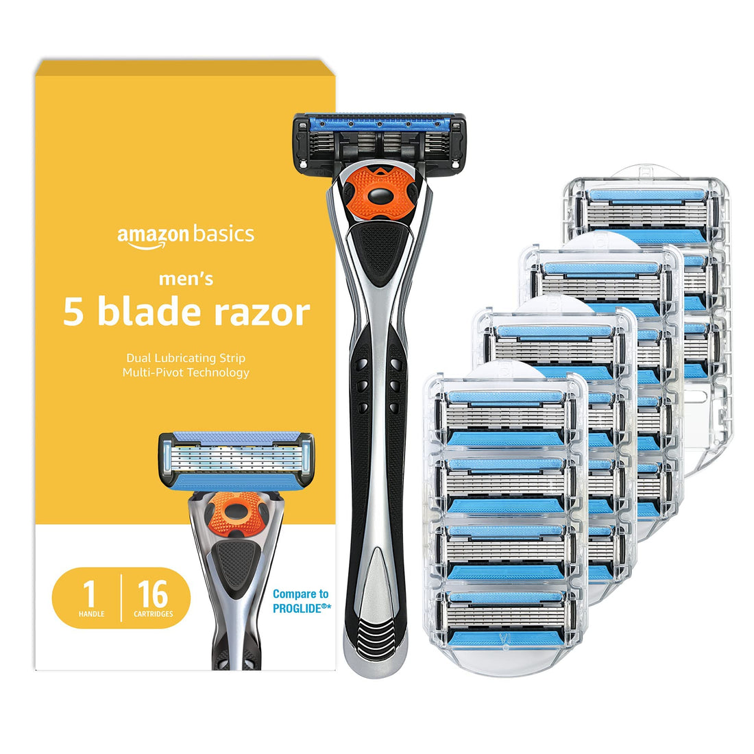 Amazon Basics Men's Razor and Trimmer Set with Cartridges Included