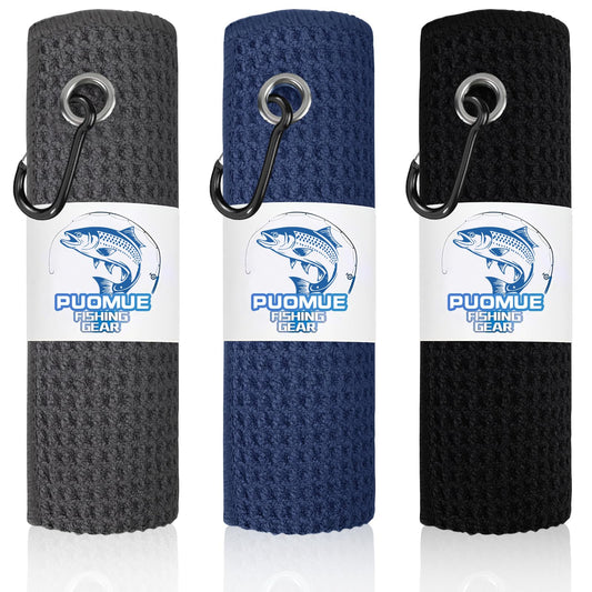 Microfiber Fishing Towels with Clip for Cleaning Gear