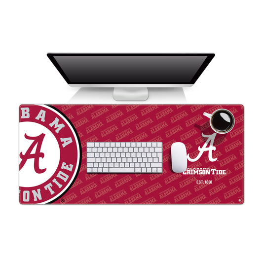 YouTheFan NCAA Alabama Crimson Tide Logo Series Desk Pad.