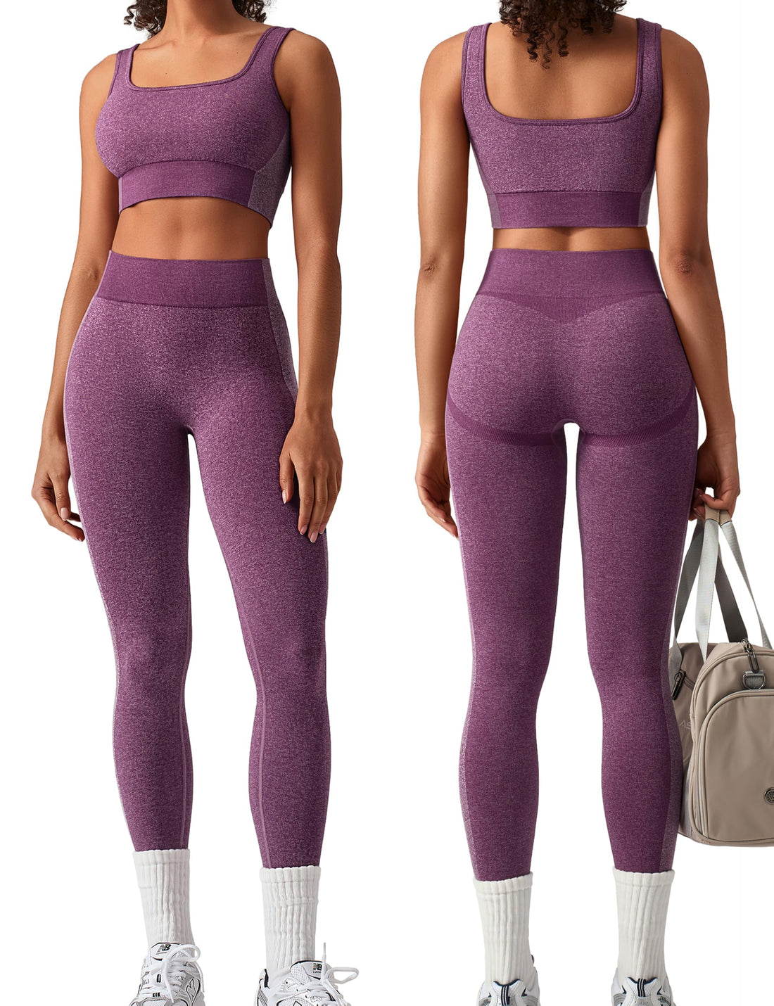Women's Seamless Workout Sets with Sports Bra and Leggings