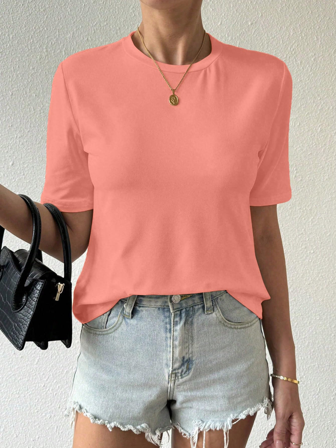 Pink Casual Loose Fit Women's T Shirts