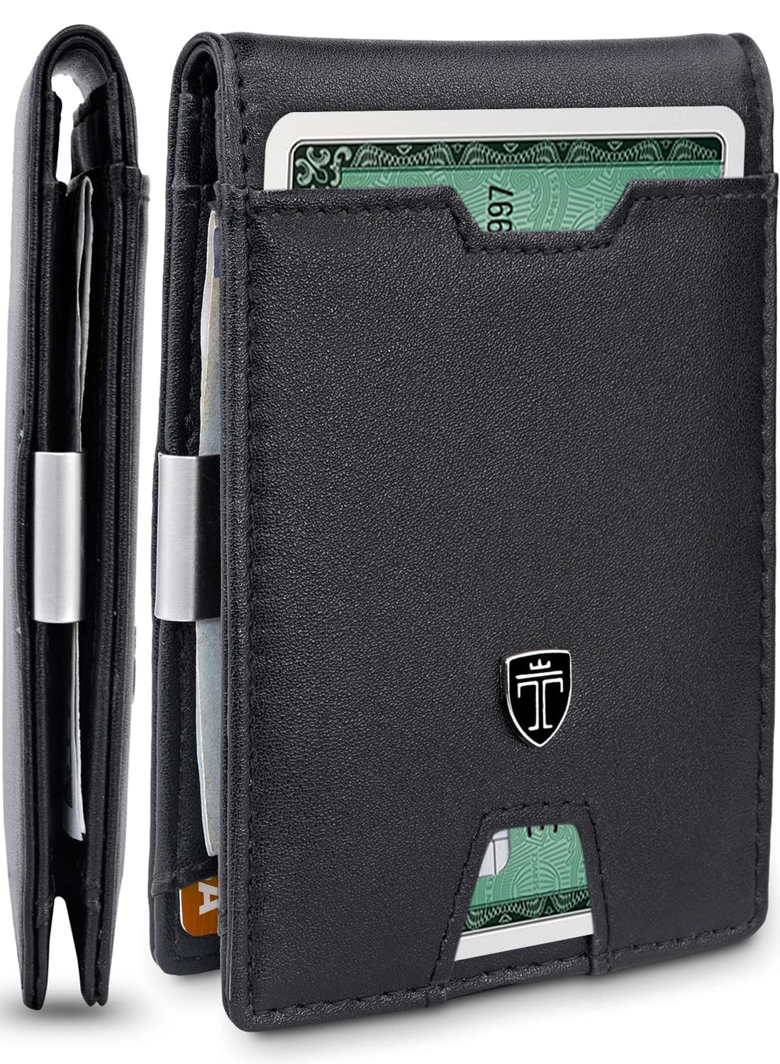 Travel-friendly wallet with RFID blocking and gift box packaging options.