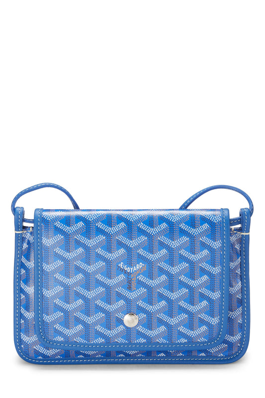 Goyard, Pre-Loved Blue Goyardine Canvas Plumet, Blue.