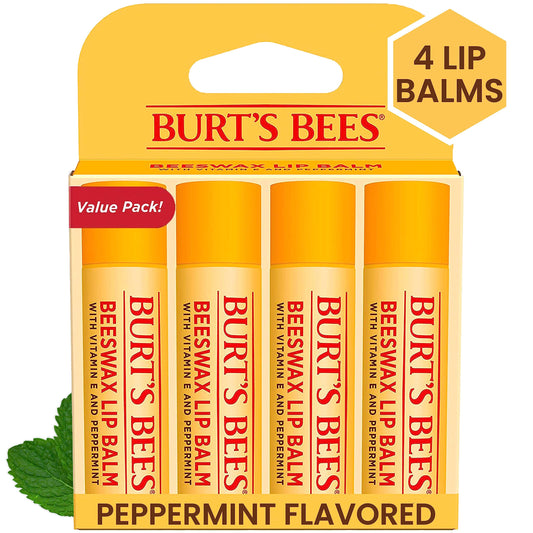 Burt's Bees Peppermint Lip Balm Stocking Stuffers and Moisturizing Treats.