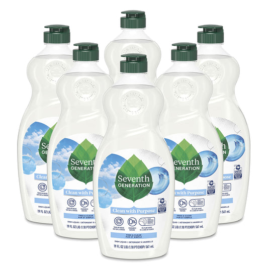 Seventh Generation Dish Liquid Soap Free & Clear - Pack of 6