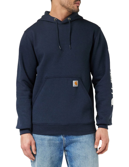 Carhartt Men's Loose Fit Midweight Logo Sleeve Graphic Sweatshirt.