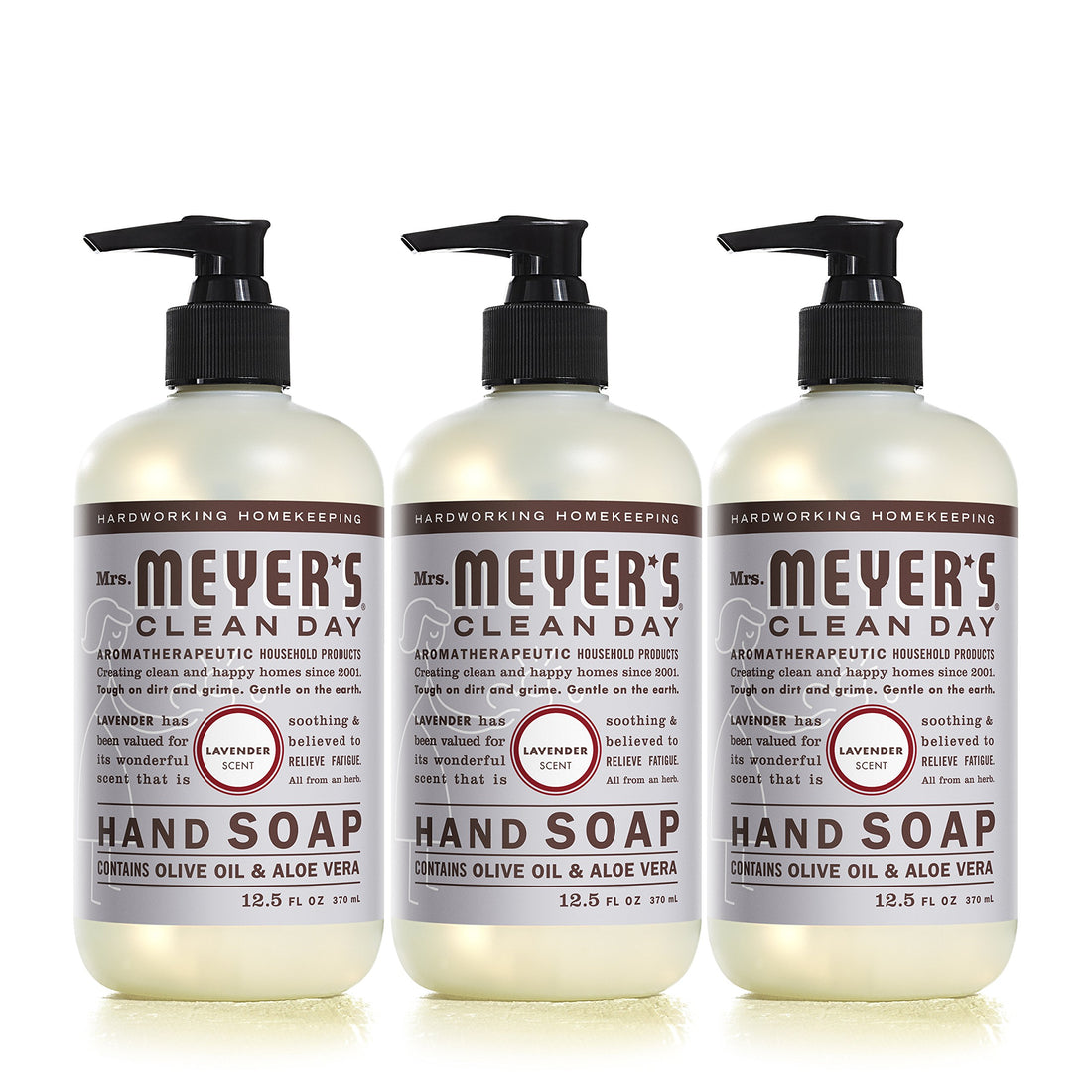 Lavender Hand Soap, Biodegradable, Essential Oils, 12. 5 oz, 3 Pack.