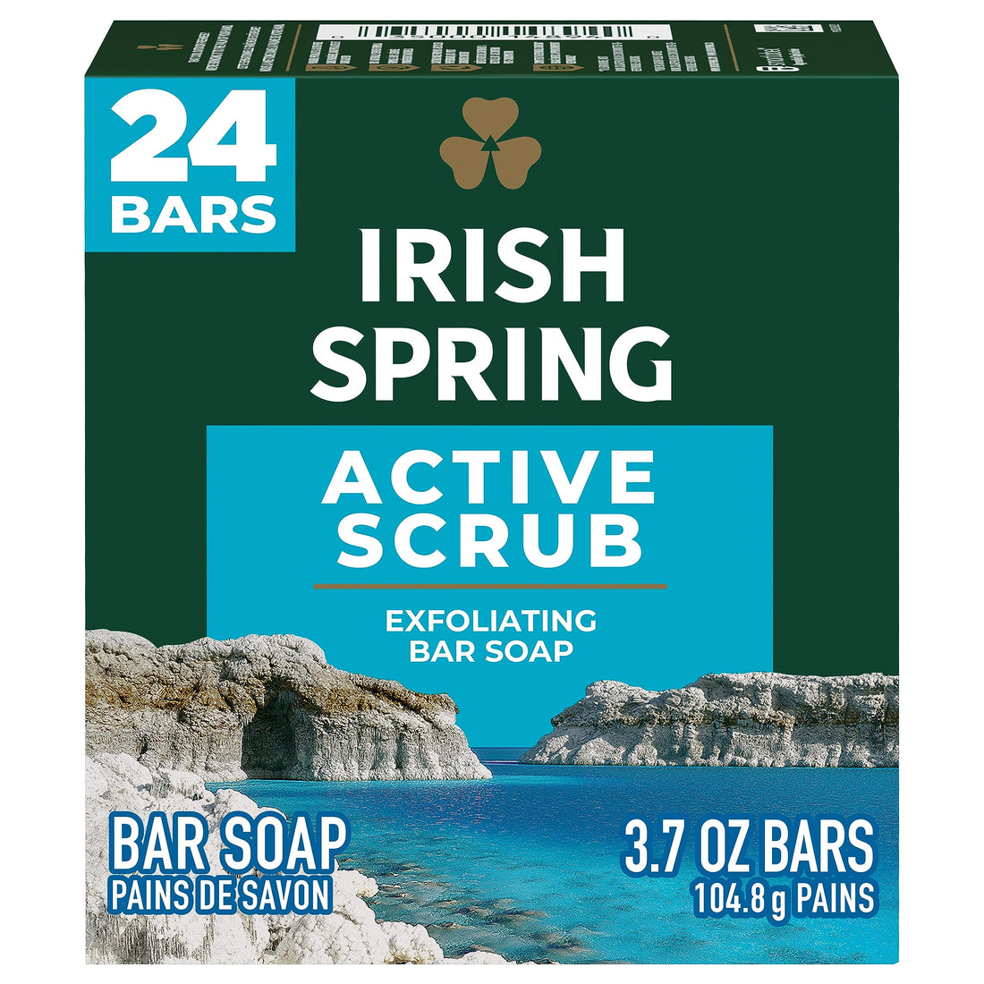 Irish Spring Active Scrub Mens Bar Soap, Men's Exfoliating Bar Soap, Smell Fresh and Clean for 12 ...