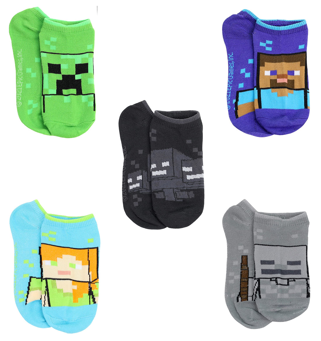 Minecraft-themed socks for kids, a fun accessory for the gamer.