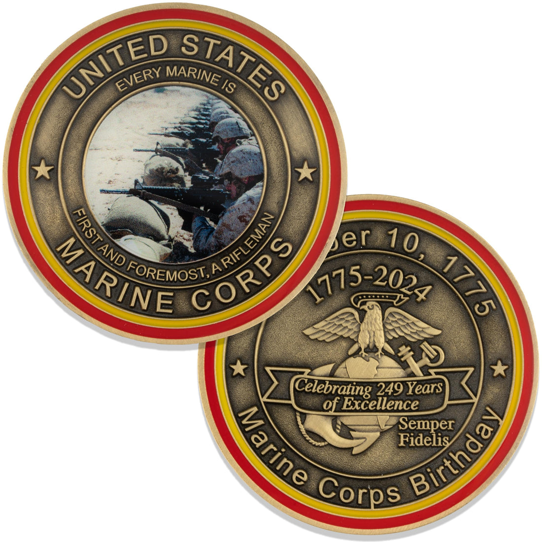 Customized 2024 Marine Corps Birthday Ball Challenge Coin Tribute