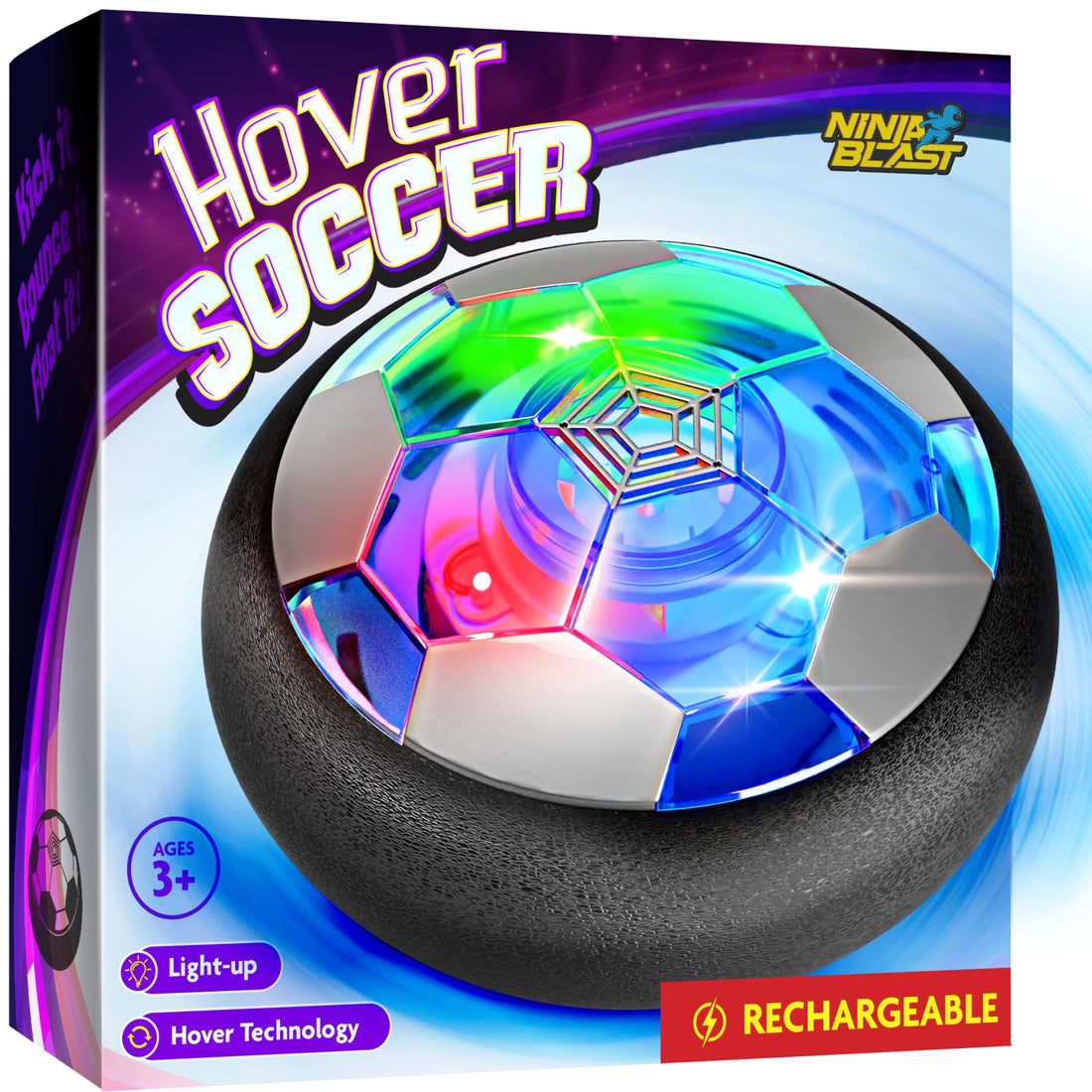 Ninja Blast Hover Soccer Ball for Kids - Boy Birthday Gifts - Indoor Toy Games Gift for Boys Age 6, 7, 8, 9, 10, 11, 12 ...