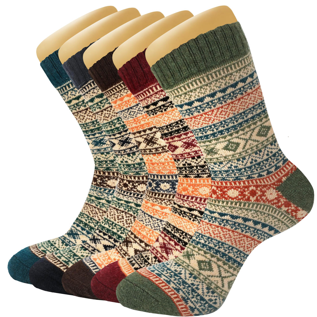 Warm Winter Wool Socks for Women and Men in Sets.