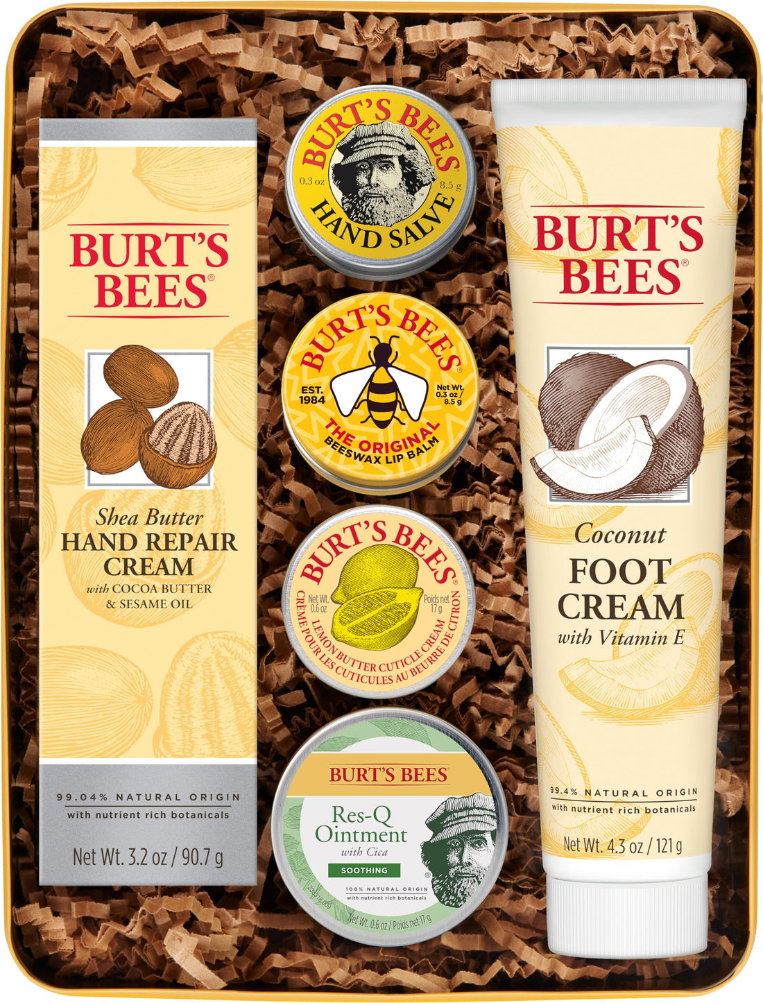 Burt's Bees Christmas Stocking Stuffers Gift Set - 6 Classic Products.