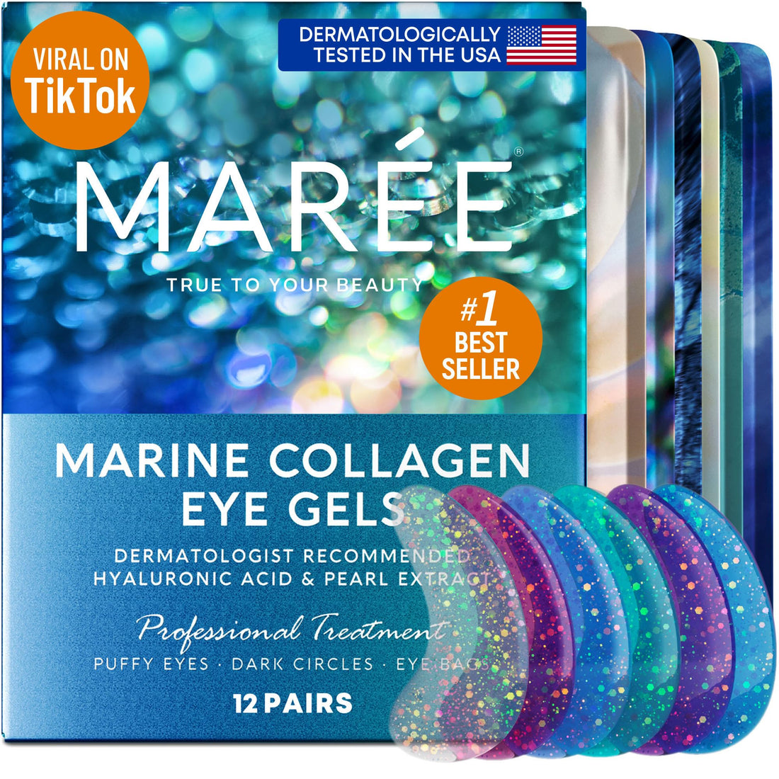 MAREE Eye Gels: Anti-Aging Eye Patches for Puffy Eyes and Dark Circles.