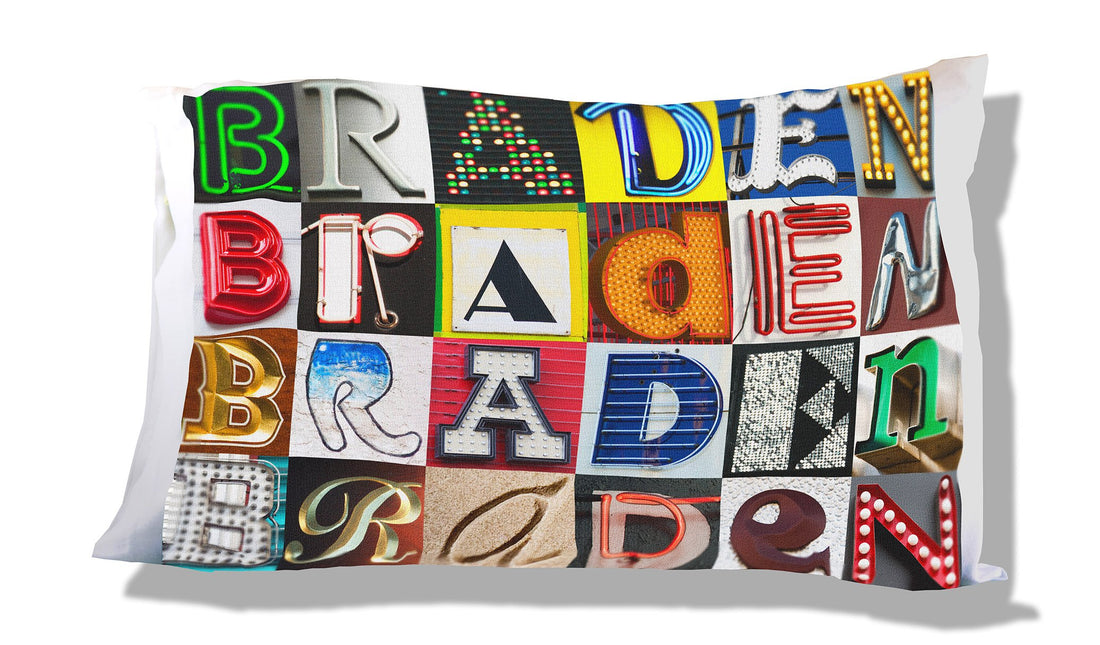 Customizable Photo Sign Letter Pillowcases