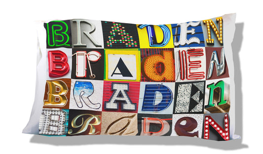 Customizable Photo Sign Letter Pillowcases