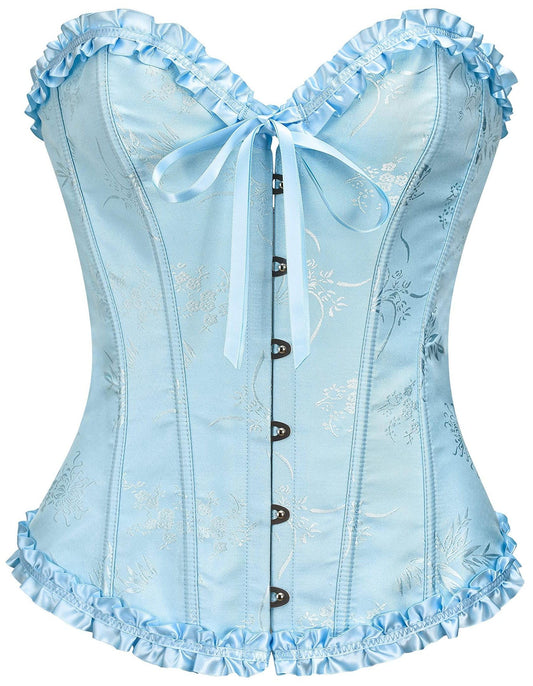 SZIVYSHI Corset Tops for Women, Bustier Shapewear Lingerie, Lace Waist Push Up Bodysuit.