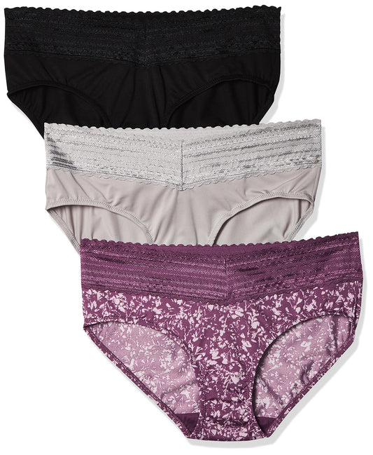 Warner's womens Blissful Benefits No Muffin 3 Pack Hipster Panties.