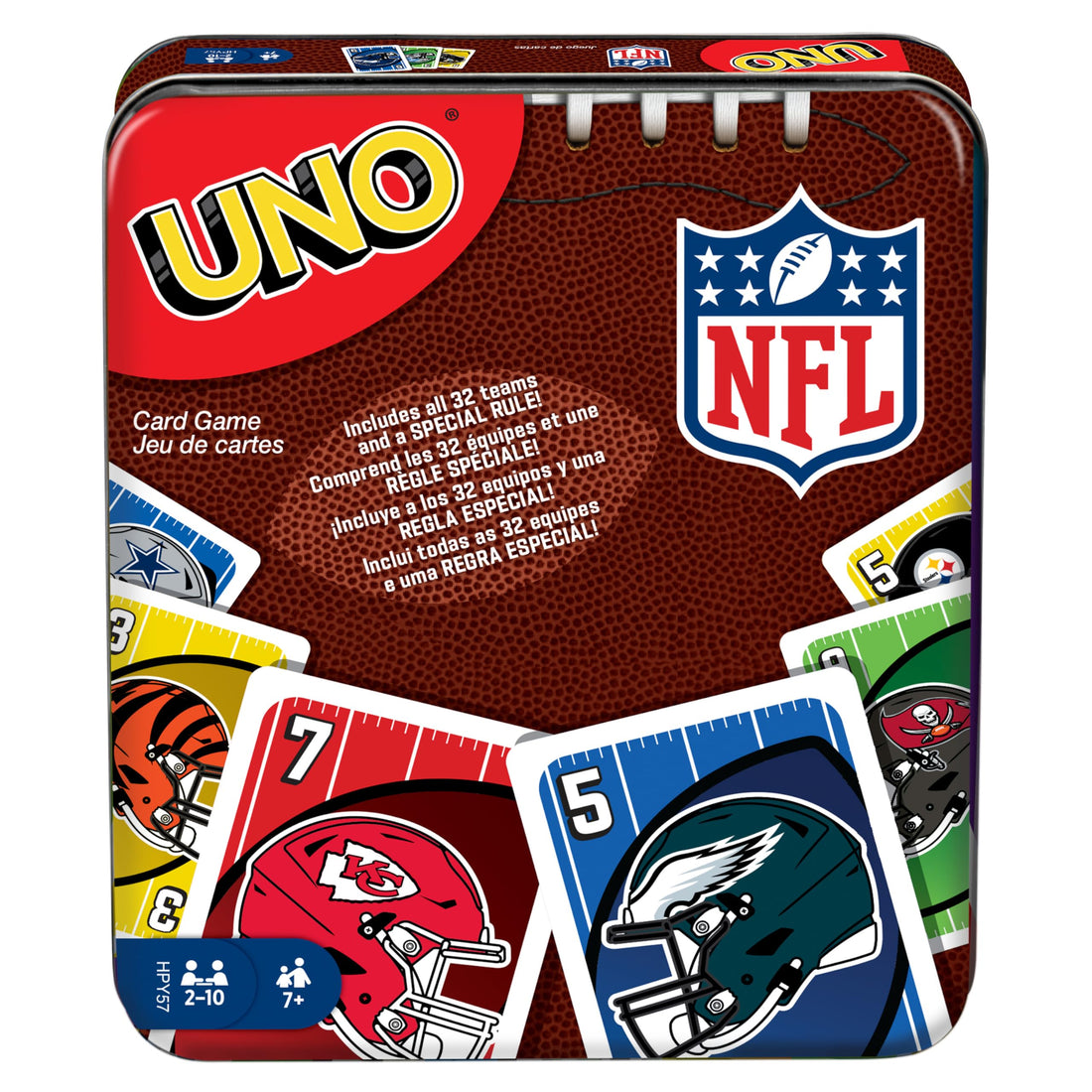 Mattel Games UNO NFL Card Game for Kids ⁘ Adults, Travel Game with NFL Team Logos ⁘ Special Rule i...