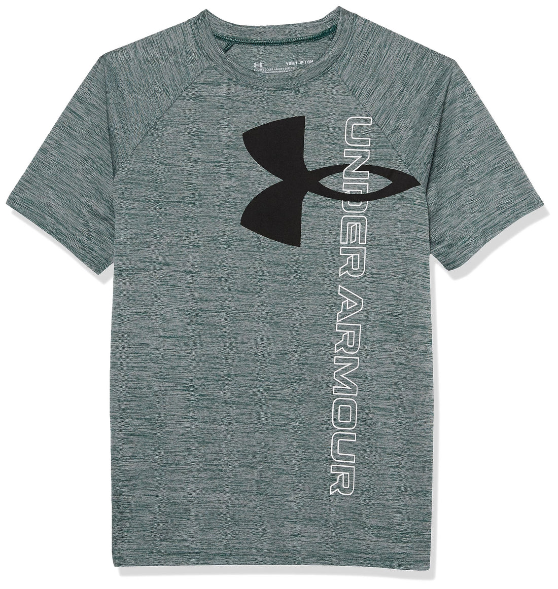 Under Armour Boys' Tech Split Logo Hybrid Short-Sleeve T-Shirt.