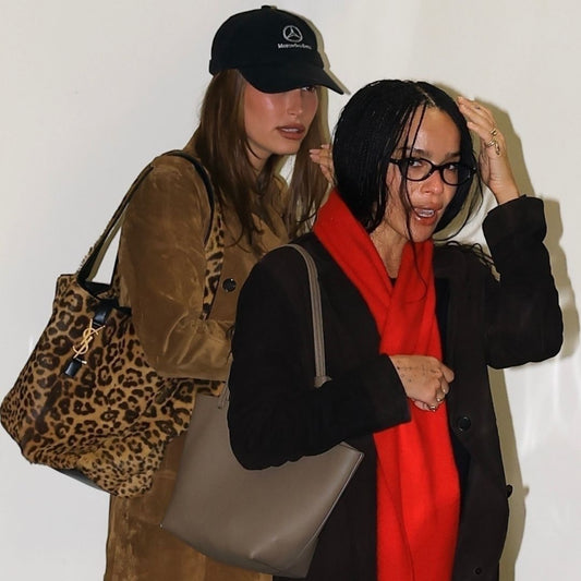Zoë Kravitz And Hailey Bieber Rock Similar Brown Suede Coats